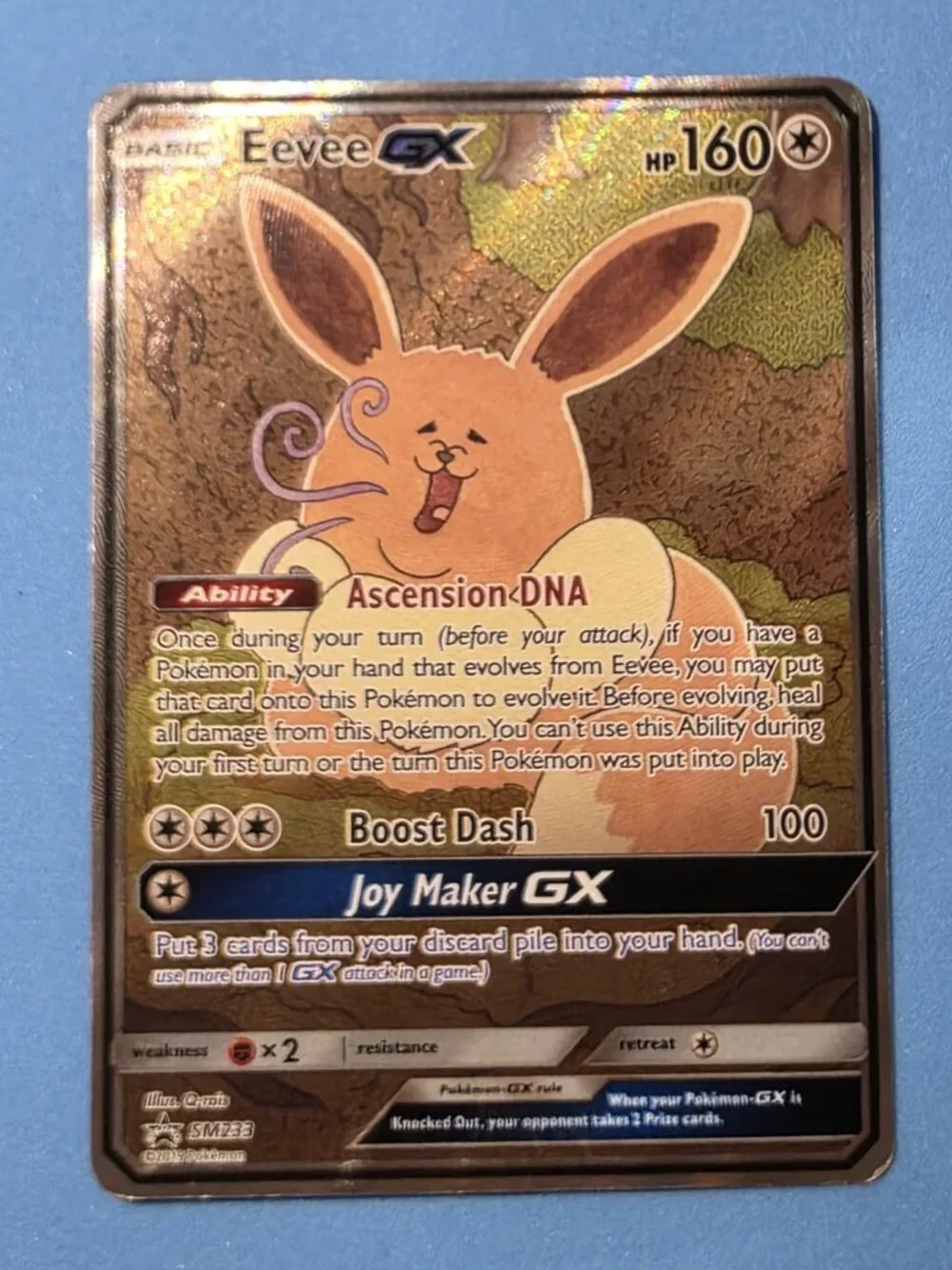 FULL ART Eevee GX ULTRA RARE Black Star Promo SM233 Pokemon Alternate Art